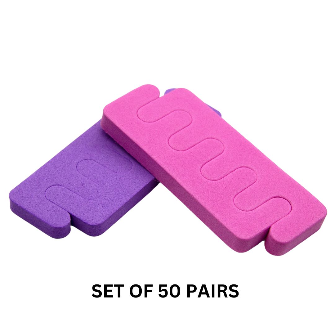 FOLELLO Nail Separators Sponges | Pedicure Toe Separator for Women | Nail Protector Set (50 X 2 pcs)