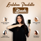 Set of 1 Golden Paddle Brush + 1 Vent Brush + FREE Hair Brush/Comb Cleaner