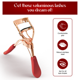 Premium Eyelash Curler with Non-slip Handle – Rose Gold (GB-3025)