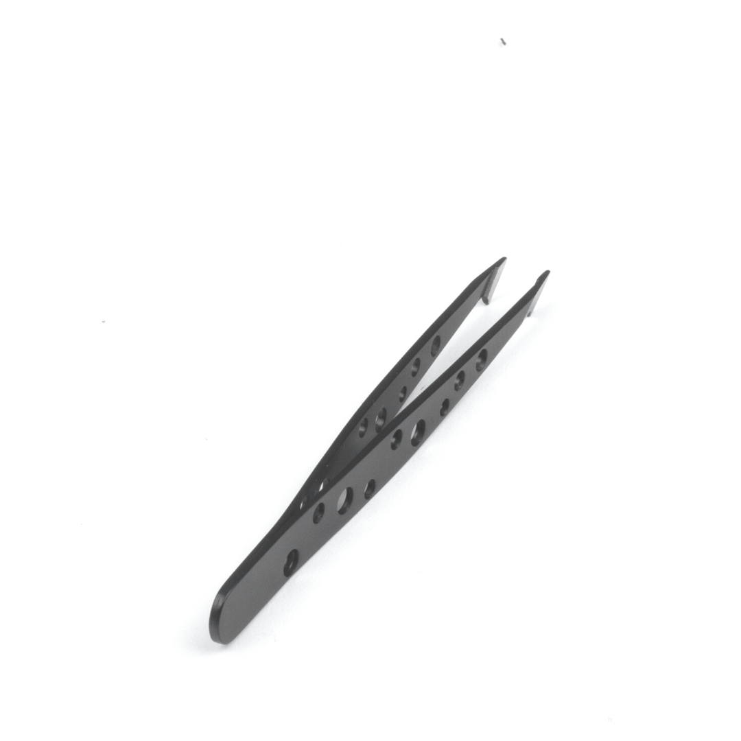 Curved Tip Tweezer Plucker for Eyebrows, Upper Lips & Small hairs- Black (GB-3021)